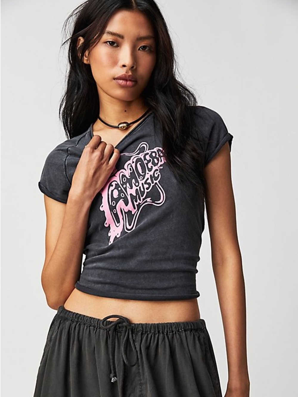 NWOT Free People We The Free Amoeba Music Baby Tee